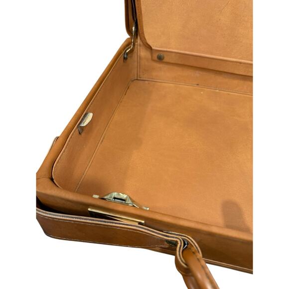 HARTMANN Tan Belting Leather Briefcase 5” Attache Hardcase Travel Vintage - Picture 16 of 16